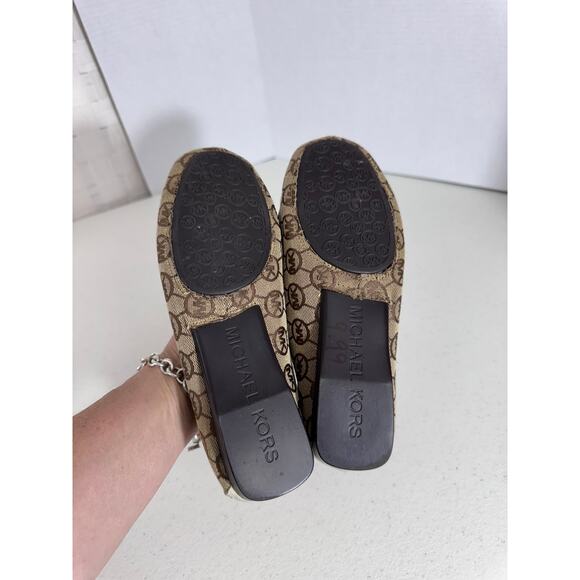 NEW!! "Michael Kors" Hamilton Loafer Moc Jacquard Khaki/Vanilla SZ 6 Old Money - Picture 7 of 7